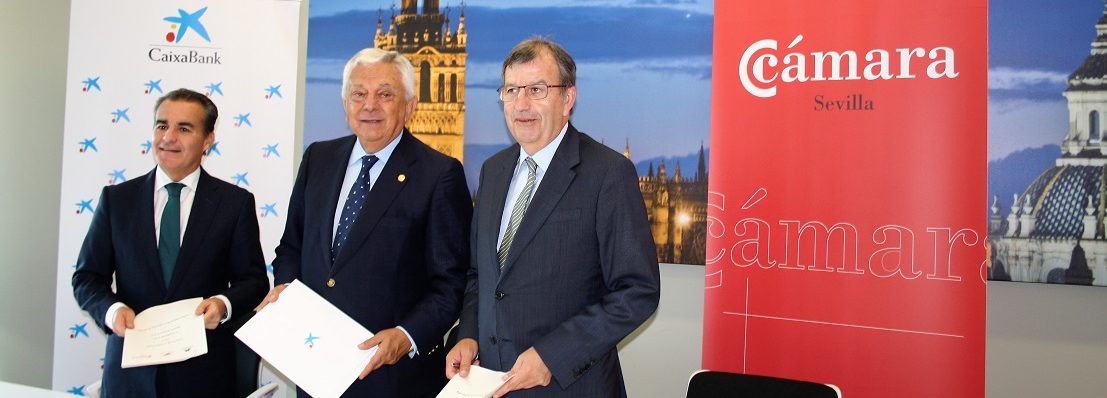 CaixaBank y la Cámara de Comercio firman un convenio para favorecer la implantación de empresas locales en el Centro Comercial TORRE SEVILLA